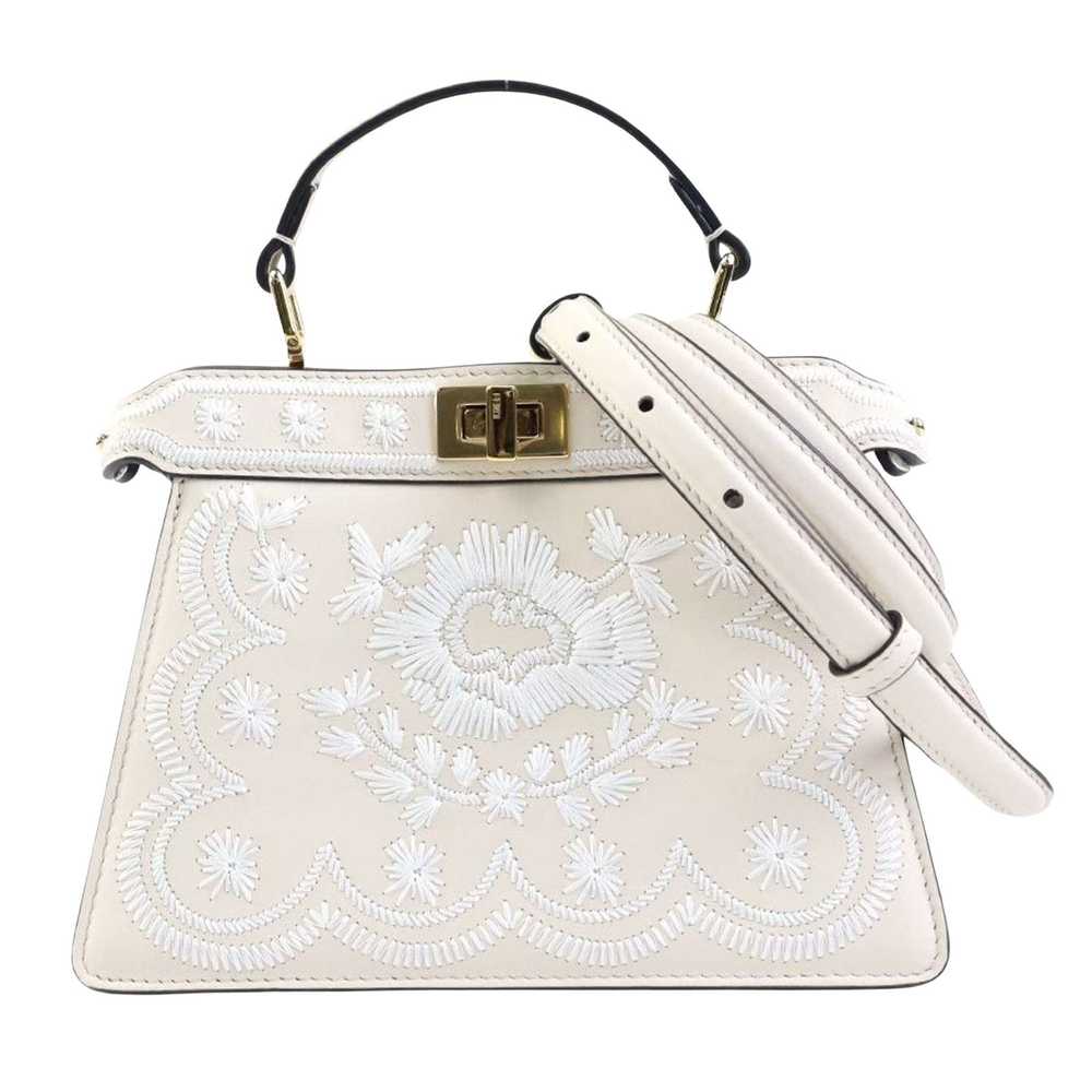 Fendi Peekaboo White Leather Handbag (Pre-Owned) - image 1