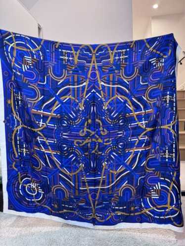 HERMES カレ90 LA FABRIQUE DES RUBANS HERMES Summer Twill Silk La Fabrique des Rubans Scarf 90
