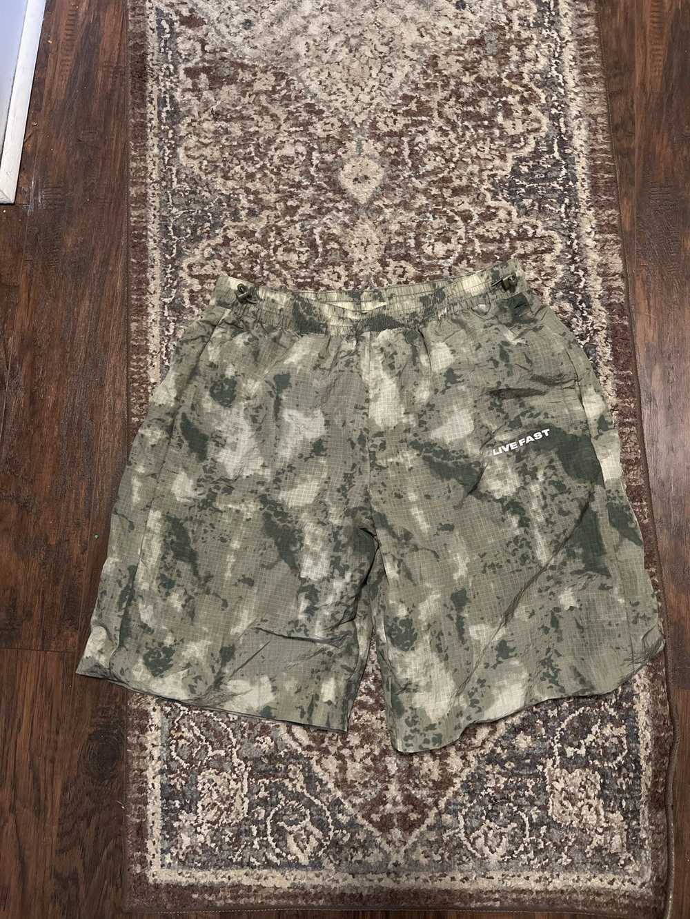 LFDY Live fast green camo shorts - image 1