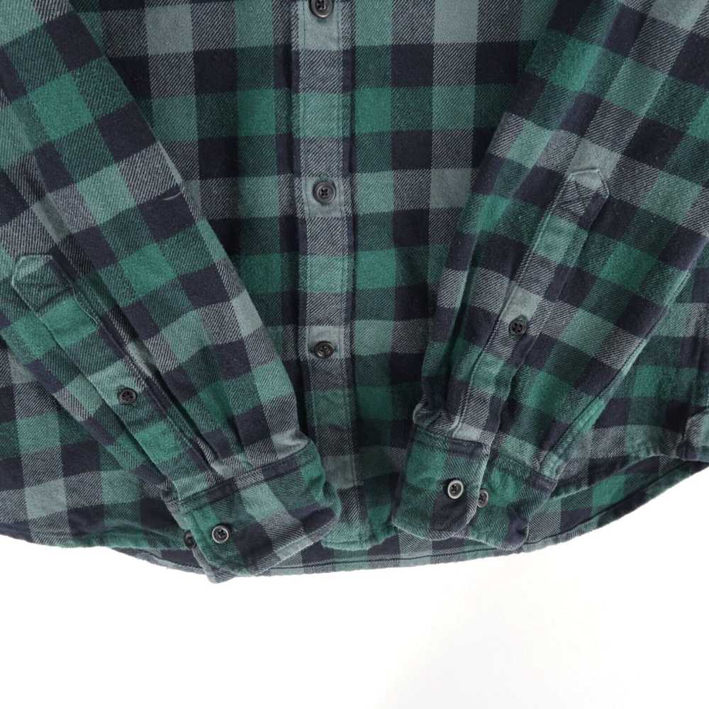 Vintage Mens Slim Fit Small Blue Green Check Patt… - image 4