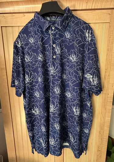 Johnnie O Johnnie-O Shirt Mens Size XL Blue Hawaii