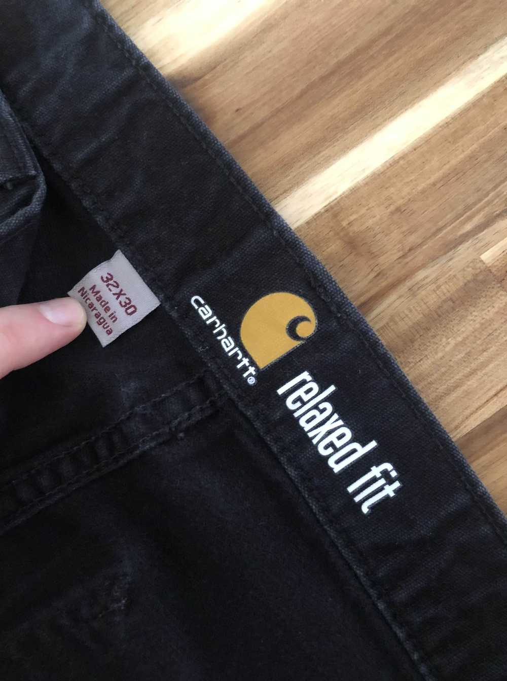 Carhartt Black Cotton Carhartt Pants 32 - image 3