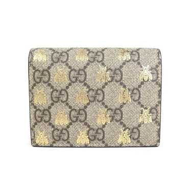 Gucci Portefeuille Animalier Brown Canvas Wallet (