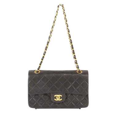 Chanel Double Flap Black Leather Shoulder Bag (Pr… - image 1