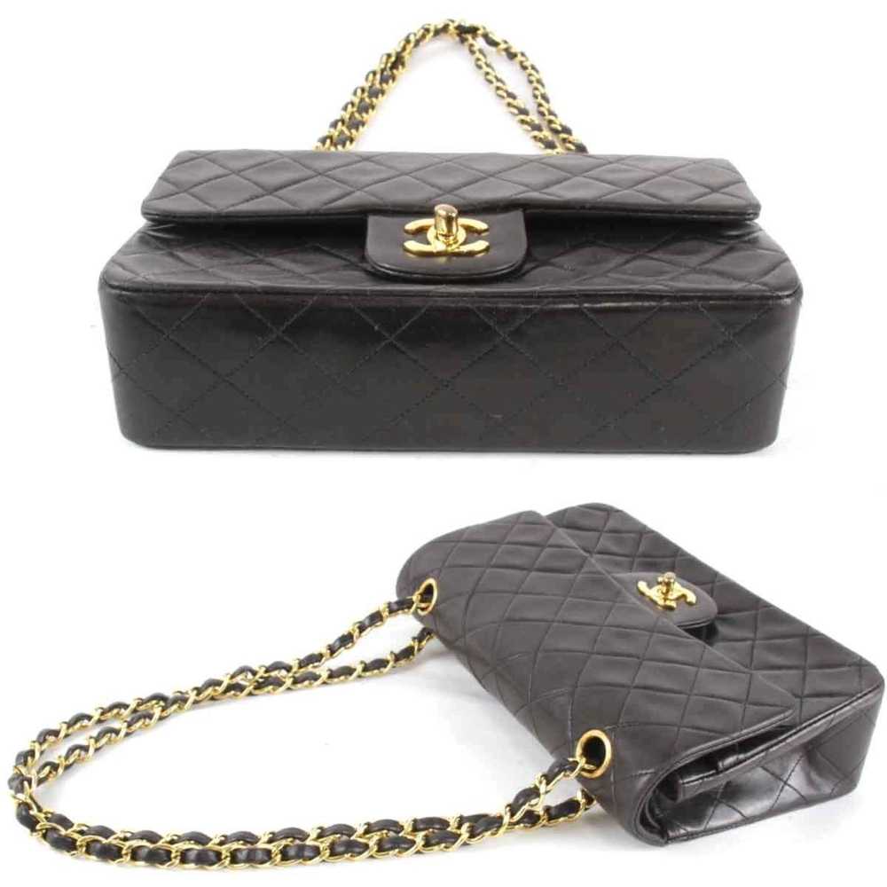 Chanel Double Flap Black Leather Shoulder Bag (Pr… - image 3