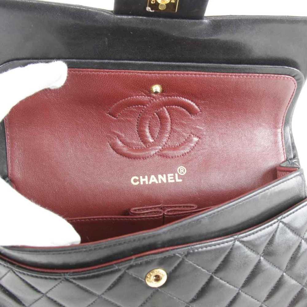 Chanel Double Flap Black Leather Shoulder Bag (Pr… - image 6