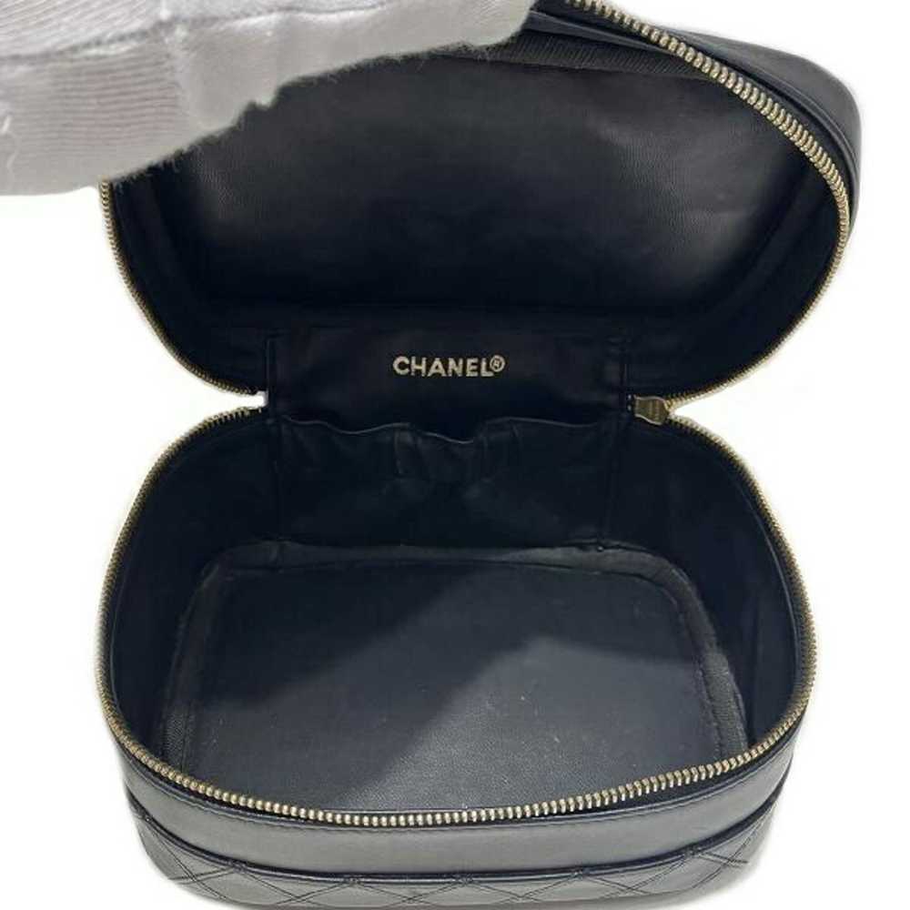 Chanel Vanity Black Canvas Handbag (Pre-Owned) - image 5