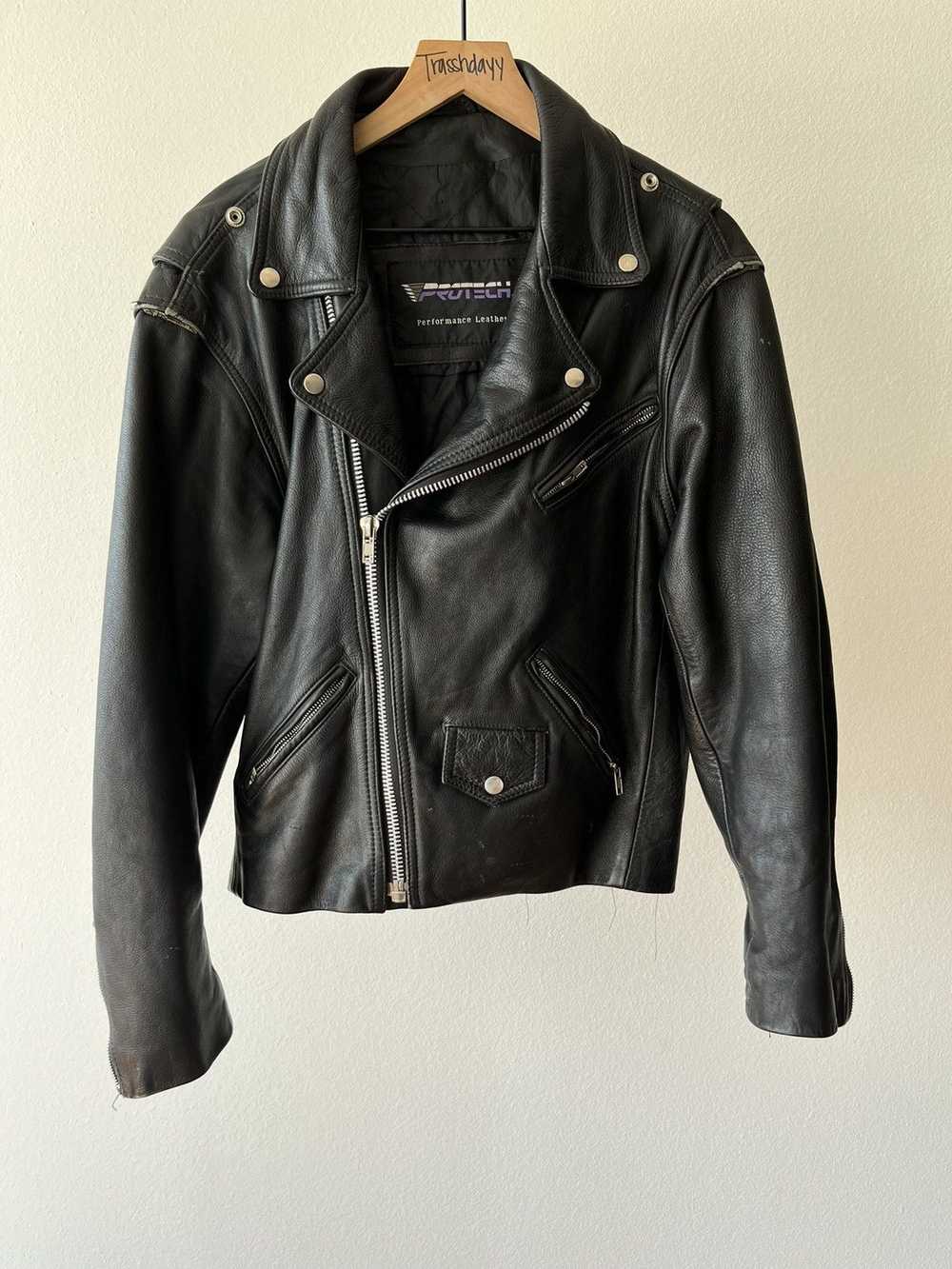 Vintage Vintage Protech Leather Biker Jacket - image 2