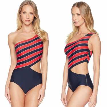 Michael Kors Rope Rugby Stripe One Shoulder Cut O… - image 1