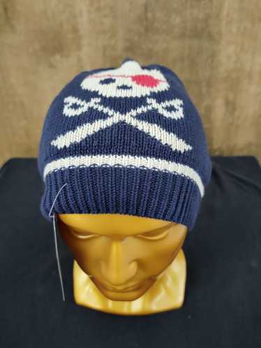 Gap × Kid × Skulls Baby Gap skull blue beanie vin… - image 1