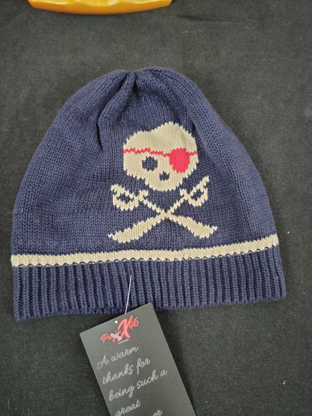 Gap × Kid × Skulls Baby Gap skull blue beanie vin… - image 6