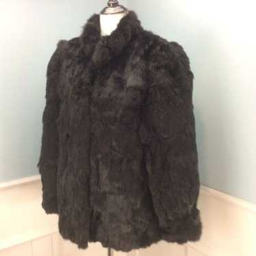 The Toe Somerset Fur Coat Real Black Fur Coat