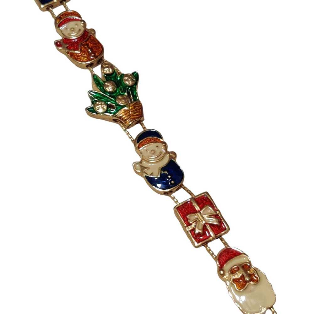 Vintage Vintage Womens Christmas Enamel Sliding C… - image 4