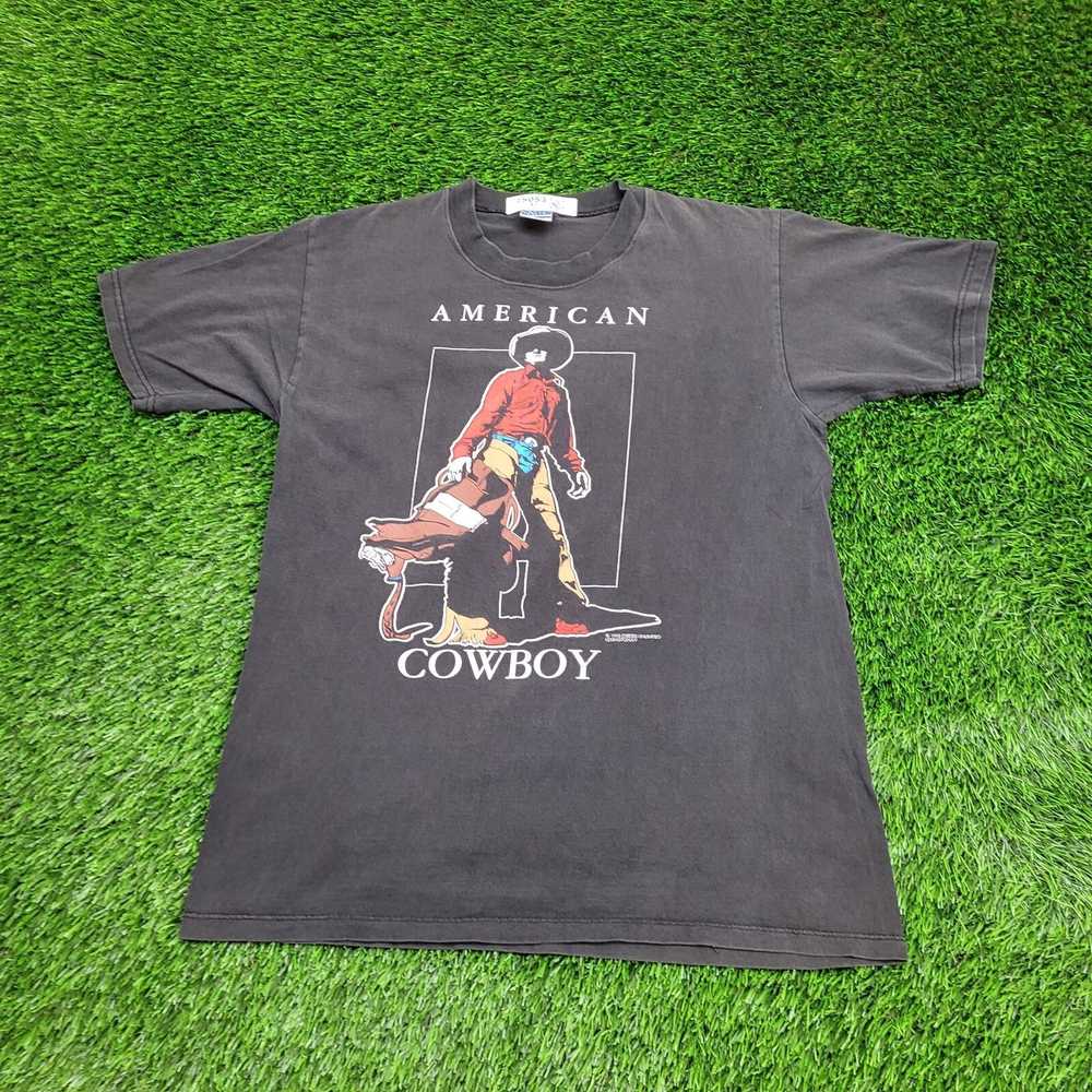 Vintage Vintage 1993 Cowboy Shirt Large 21x29 Fad… - image 1