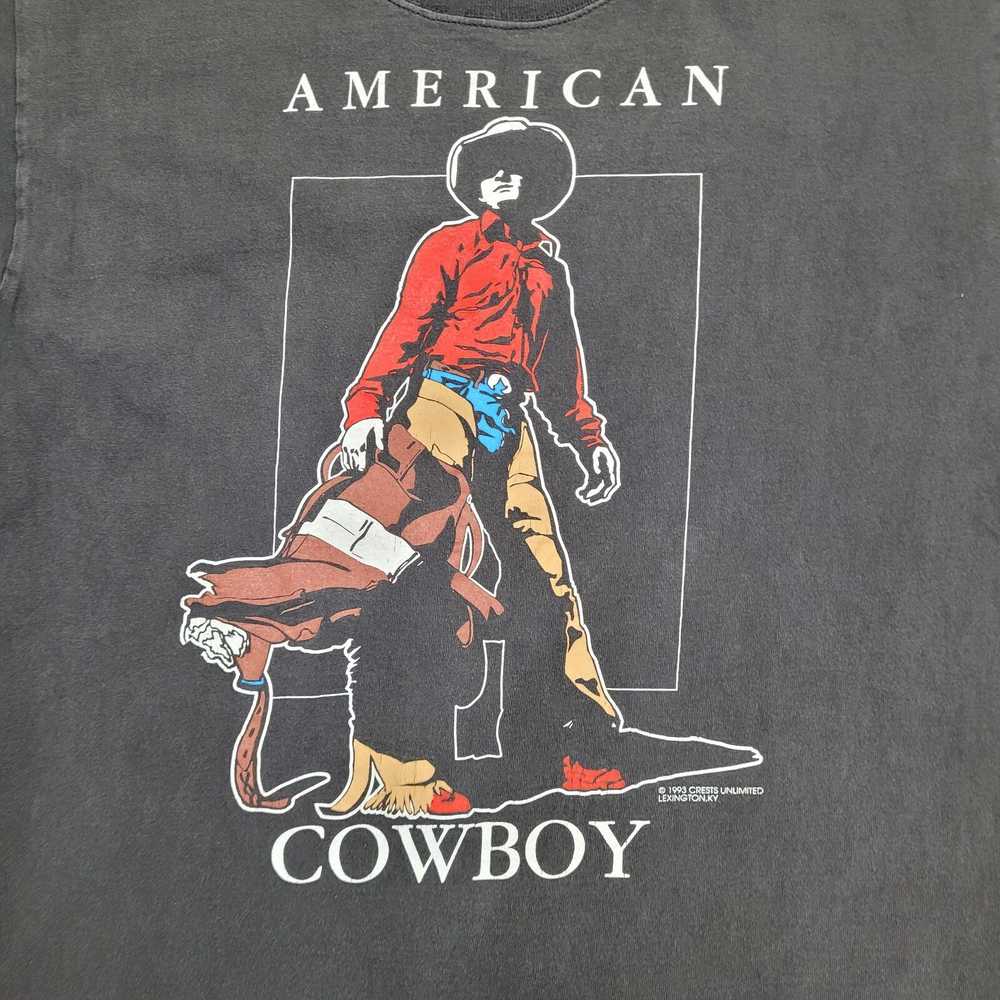 Vintage Vintage 1993 Cowboy Shirt Large 21x29 Fad… - image 4