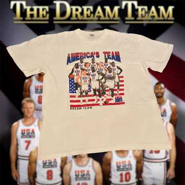 1990s Vintage USA Olympic Basketball orders Dream Team Tee 90s Champion Made in USA Single Stitch XL American Sportswear Michael Jordan T-shirt