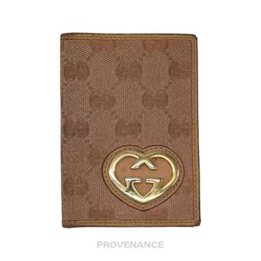 Gucci 🔴 Gucci Heart Pocket Organizer Wallet - Tan