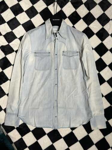 Maison Margiela $486 DENIM WORK SHIRT BUTTON UP CO