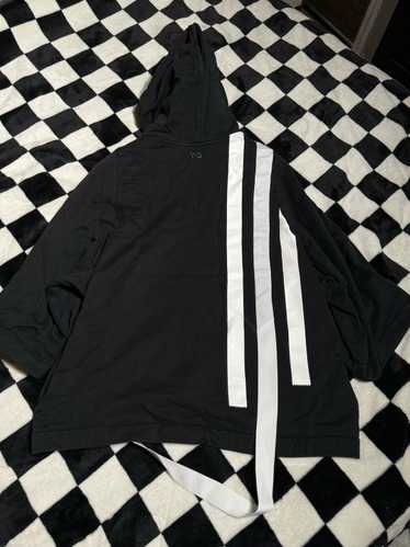 Y-3 RARE OVERSIZED 3 QUARTER HOODIE 3 STRIPES ADID