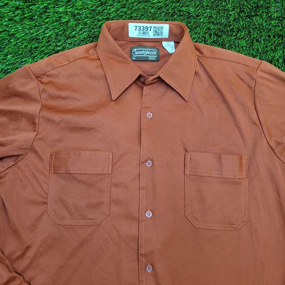 Sears Vintage 70s Sportswear Shirt Large 21x28 Ru… - image 9