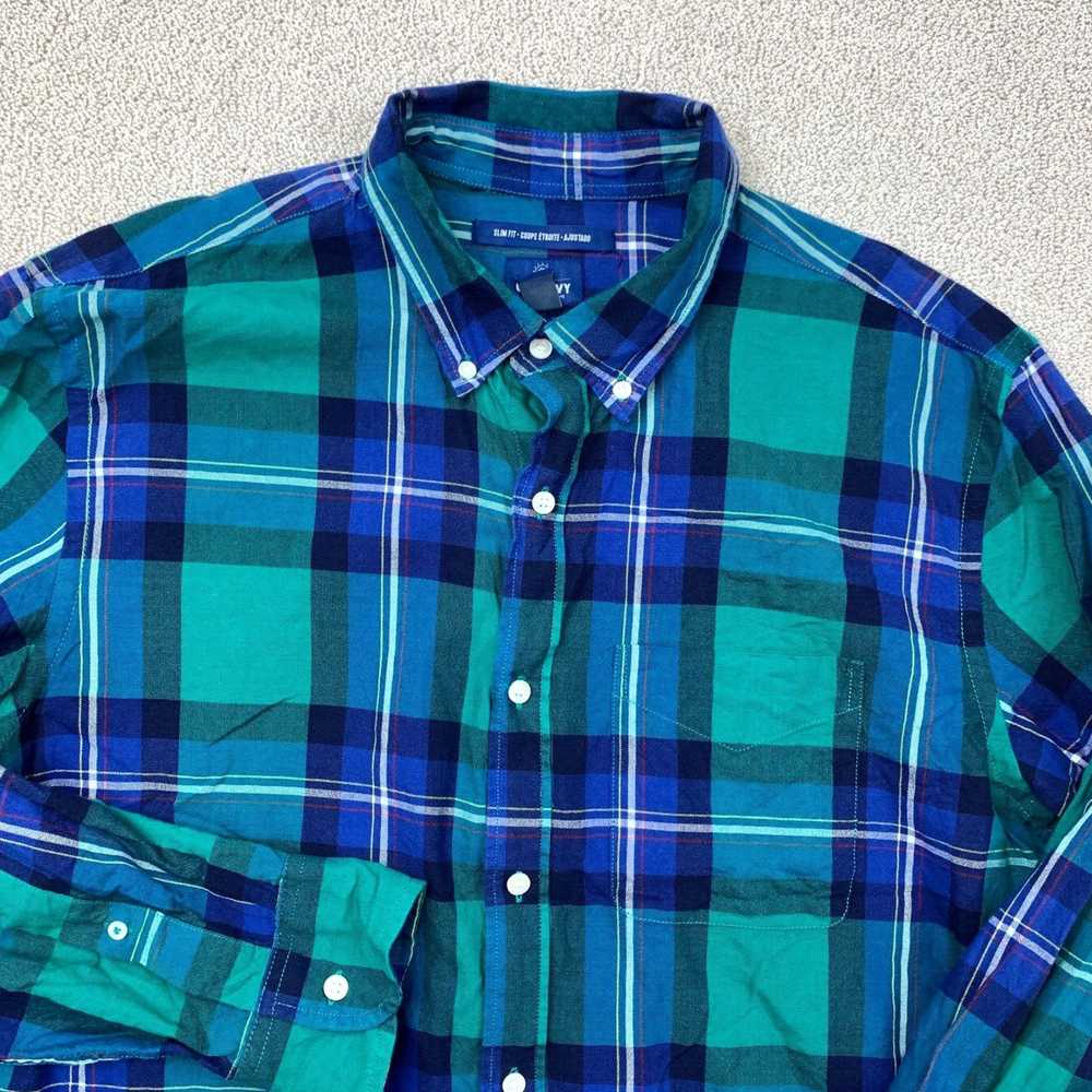 Old Navy Men's Multicolor Long Sleeve Plaid Slim … - image 2