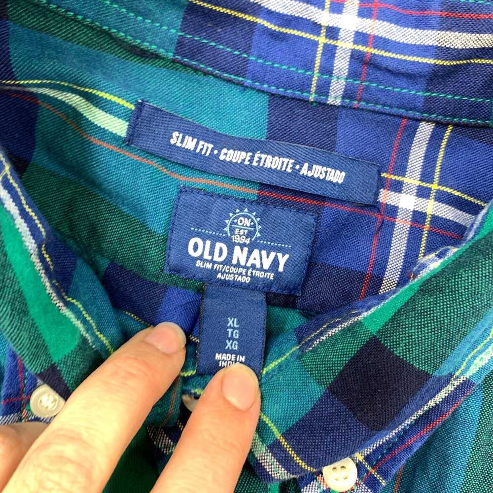 Old Navy Men's Multicolor Long Sleeve Plaid Slim … - image 3