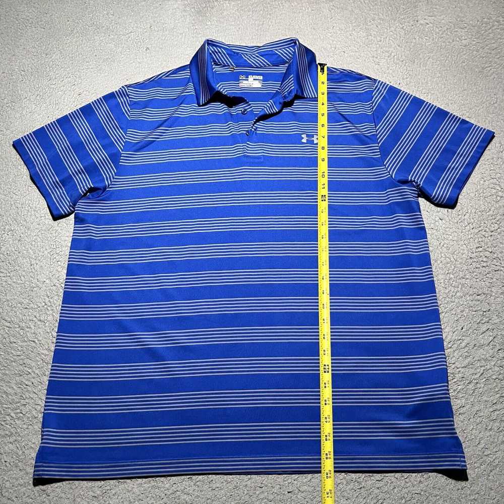 Under Armour Luxurious Blue Stripe Heatgear Golf … - image 2