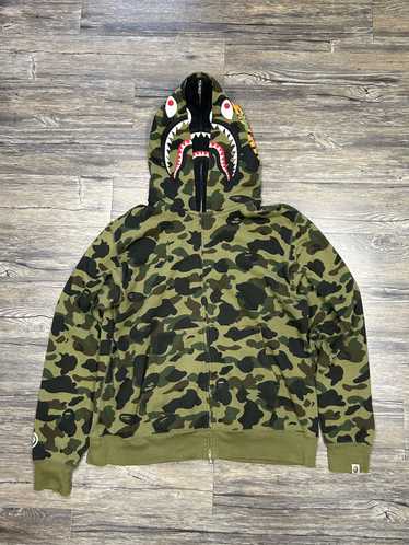 Bape 1st Camo Shark Full Zip Double Hoodie - image 1