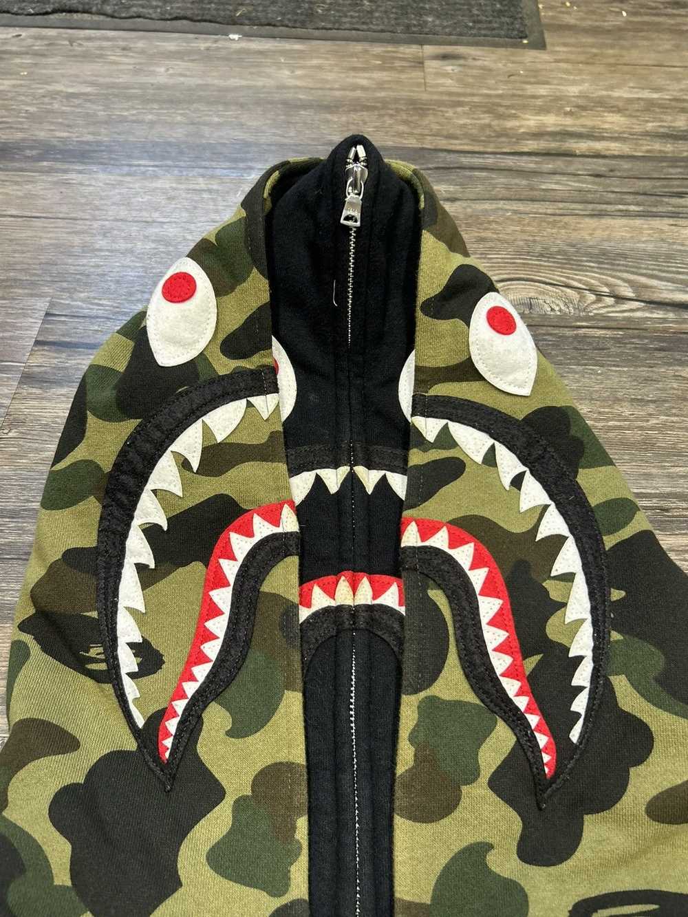 Bape 1st Camo Shark Full Zip Double Hoodie - image 2