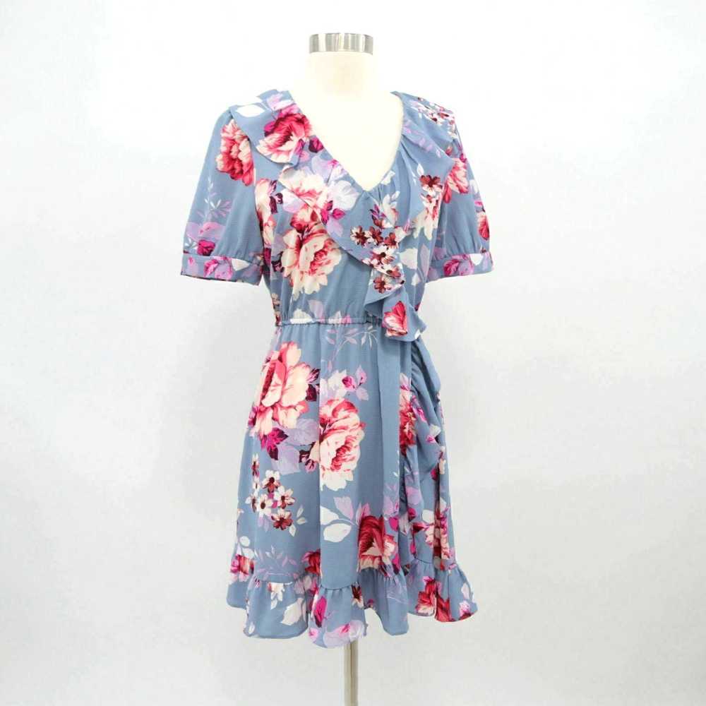 Vintage Stunning Ruffle Accented Floral Print V N… - image 3