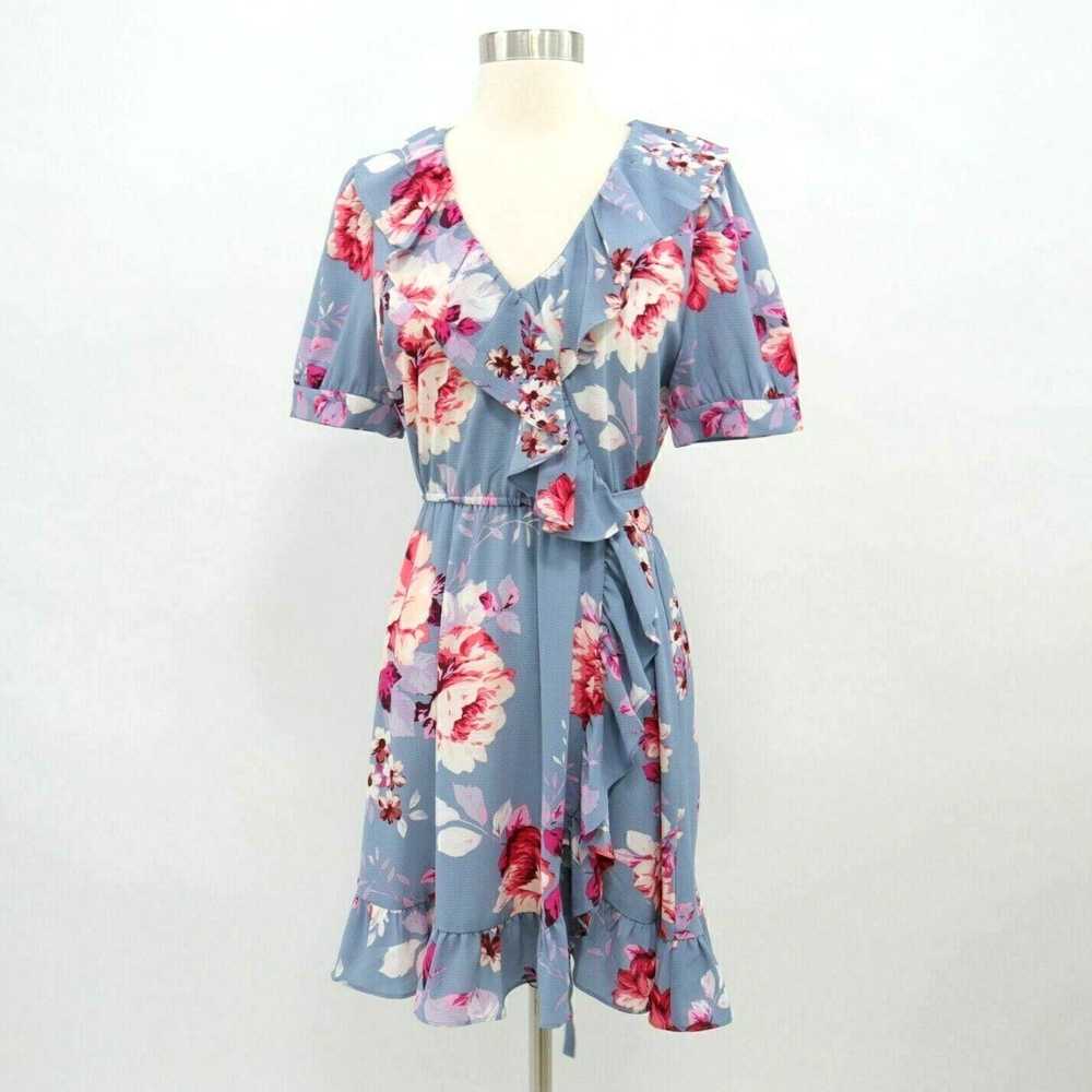 Vintage Stunning Ruffle Accented Floral Print V N… - image 6