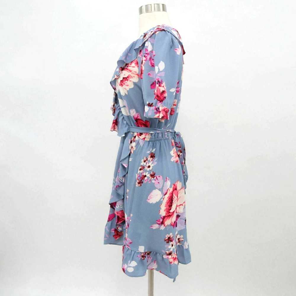 Vintage Stunning Ruffle Accented Floral Print V N… - image 7