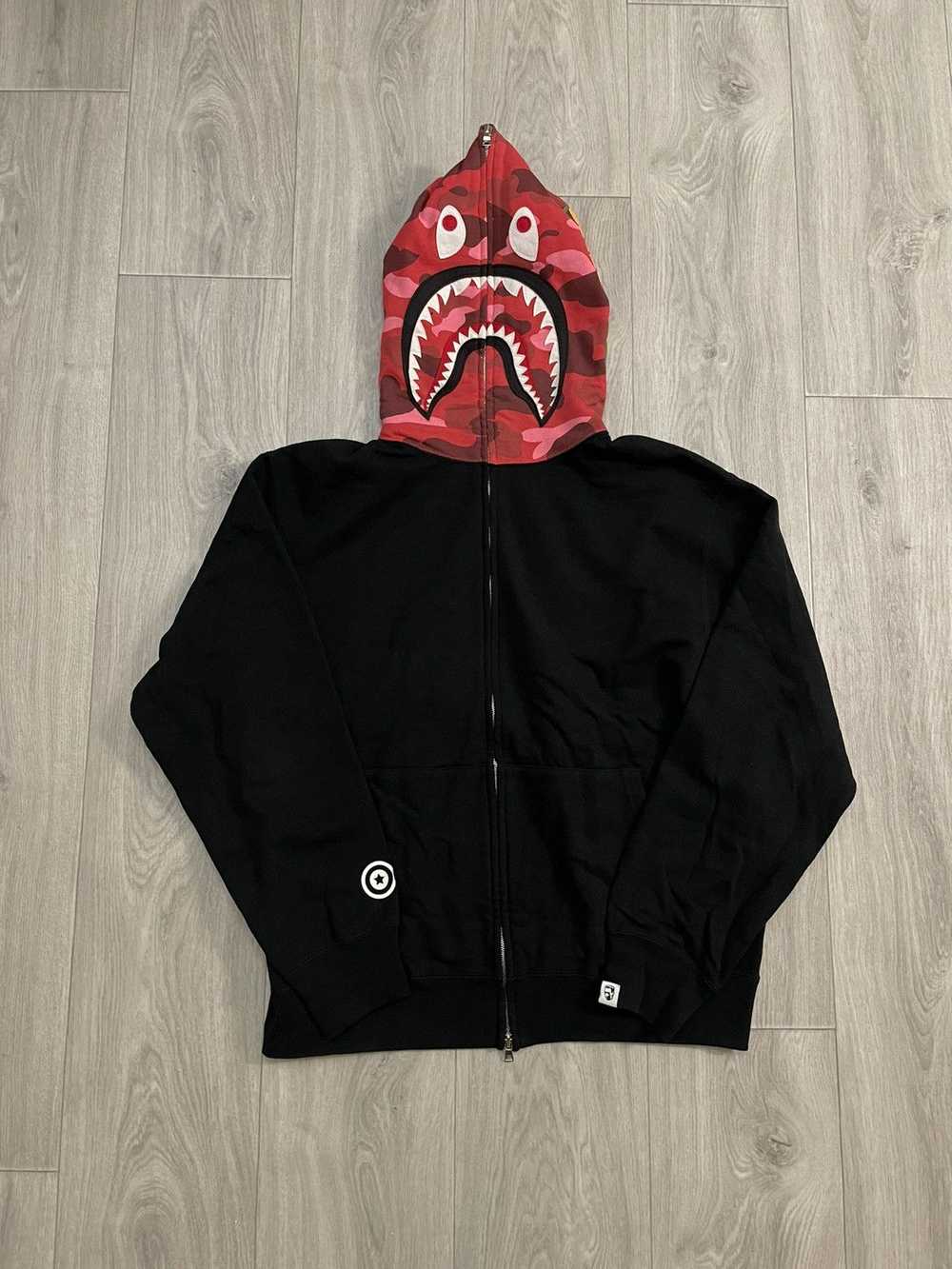 Bape Color Camo Shark Full Zip Hoodie - image 1