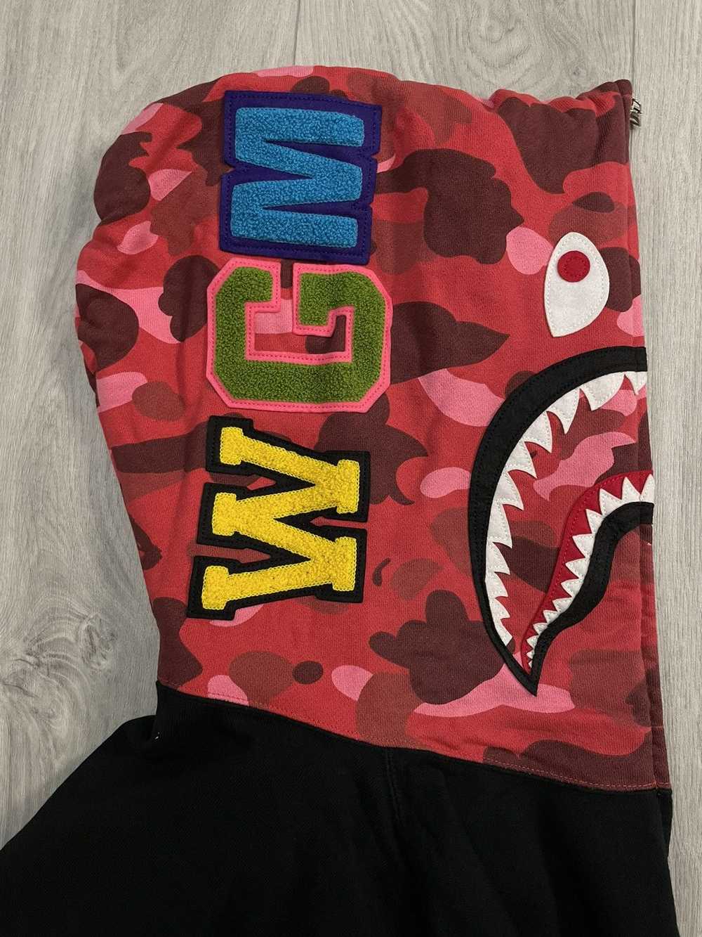 Bape Color Camo Shark Full Zip Hoodie - image 4