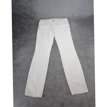 Loft Modern White Corduroy Skinny Fit Loft Pants f