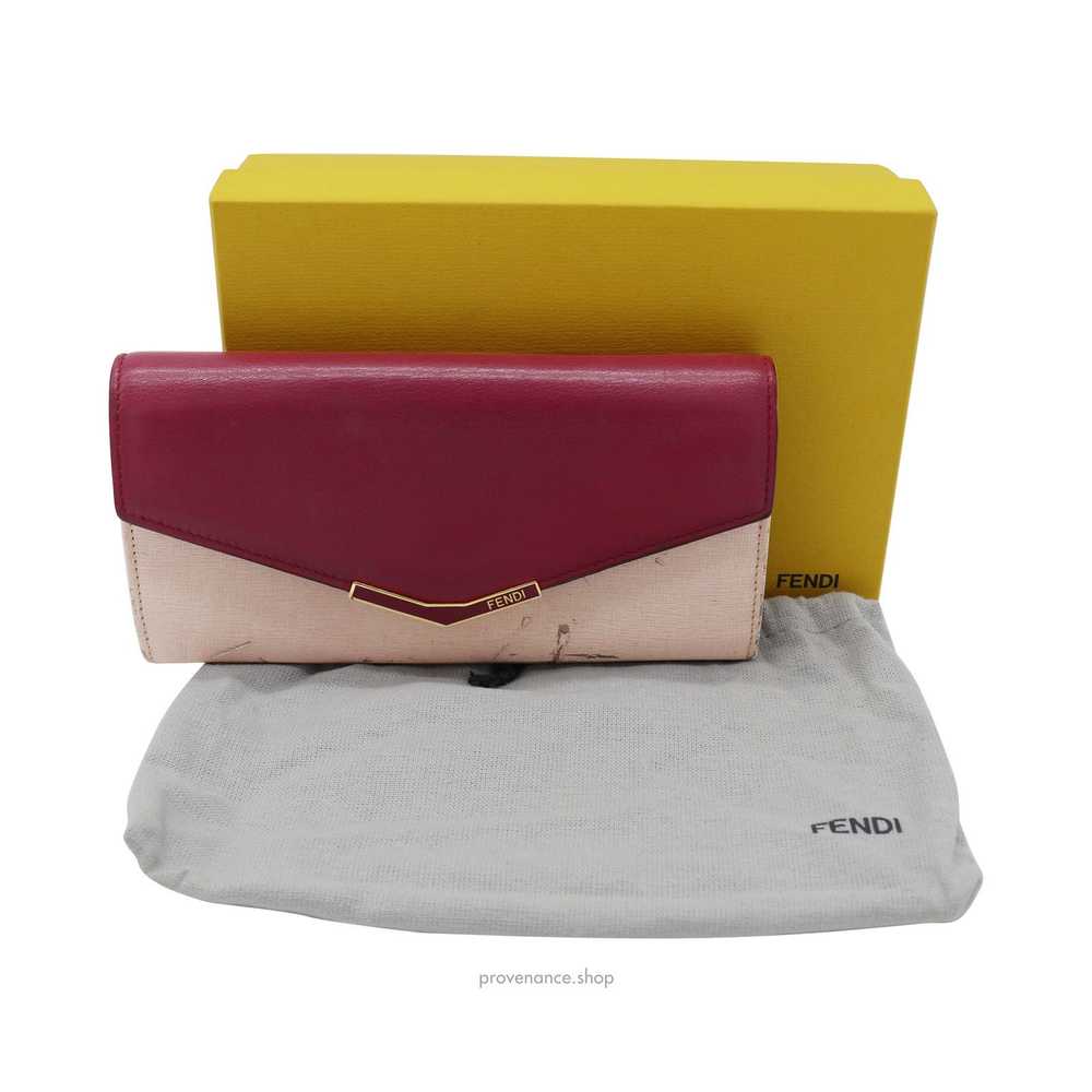 Fendi 🔴 Fendi Long Wallet - Fuchsia Pink Leather - image 1