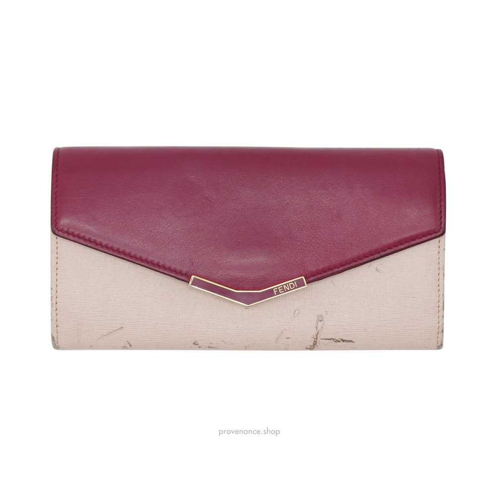 Fendi 🔴 Fendi Long Wallet - Fuchsia Pink Leather - image 2