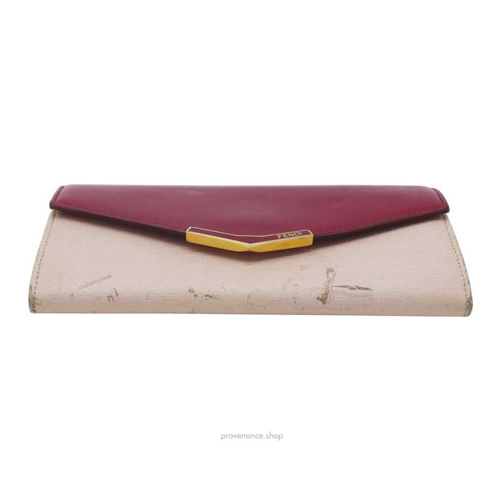 Fendi 🔴 Fendi Long Wallet - Fuchsia Pink Leather - image 4