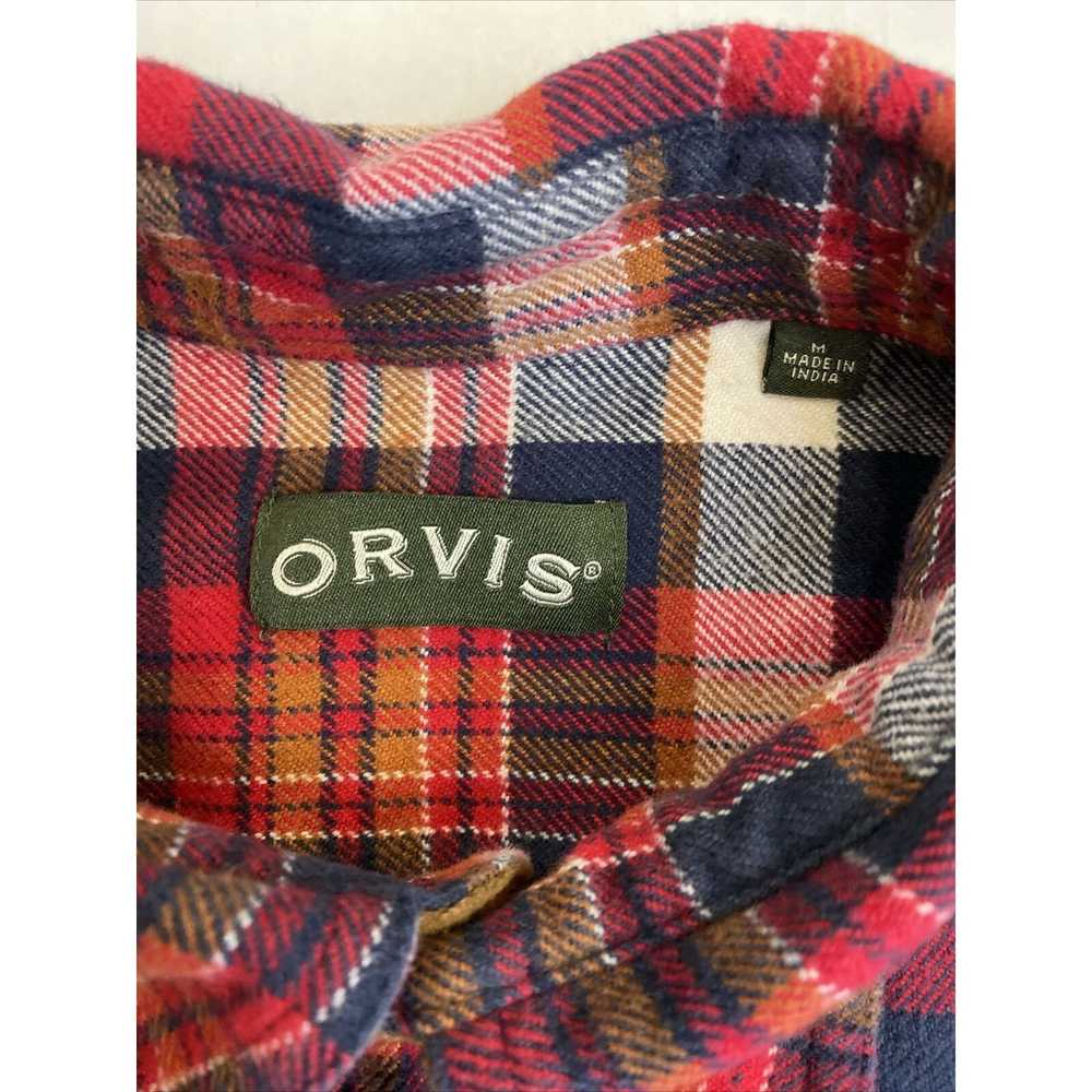 Orvis Orvis Shirt Mens Medium Red Flannel Plaid L… - image 4