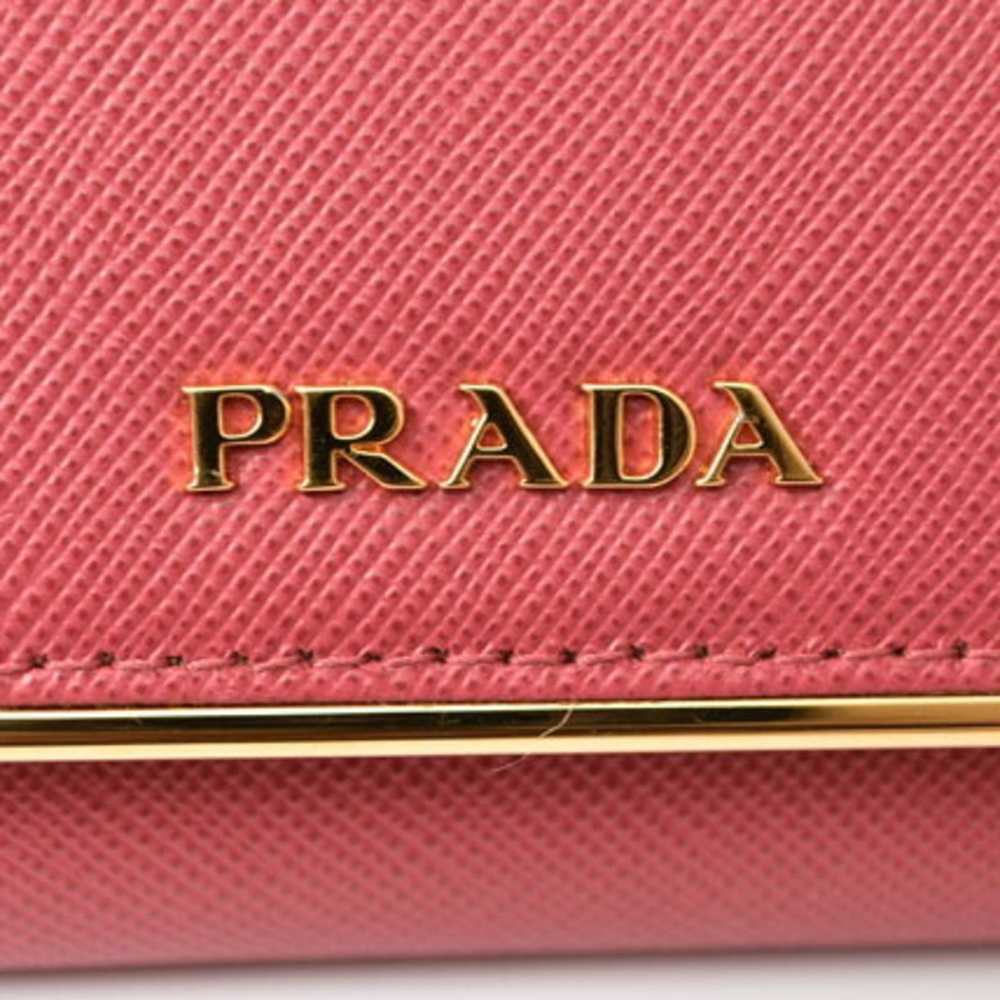 Prada Saffiano Pink Metal Wallet (Pre-Owned) - image 10