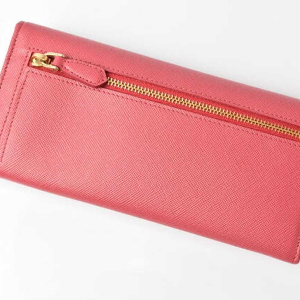 Prada Saffiano Pink Metal Wallet (Pre-Owned) - image 2