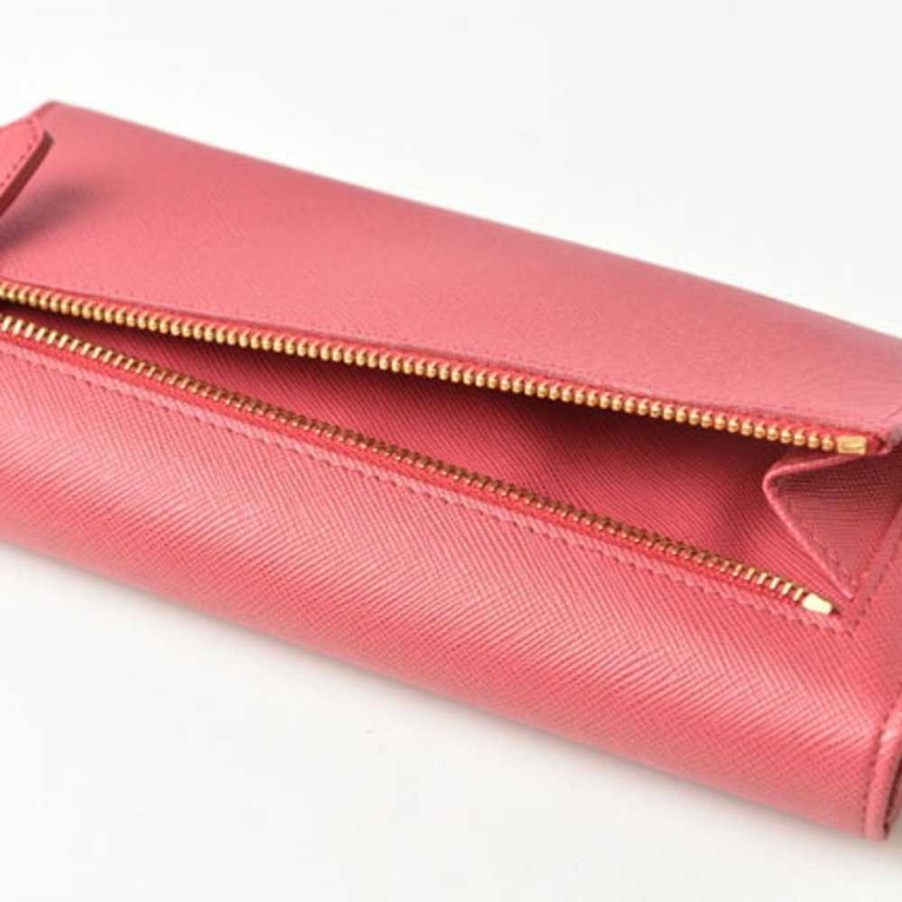 Prada Saffiano Pink Metal Wallet (Pre-Owned) - image 3