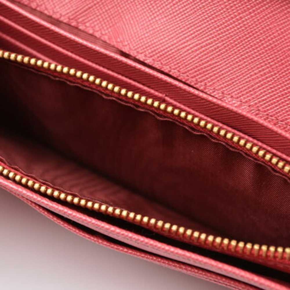 Prada Saffiano Pink Metal Wallet (Pre-Owned) - image 4