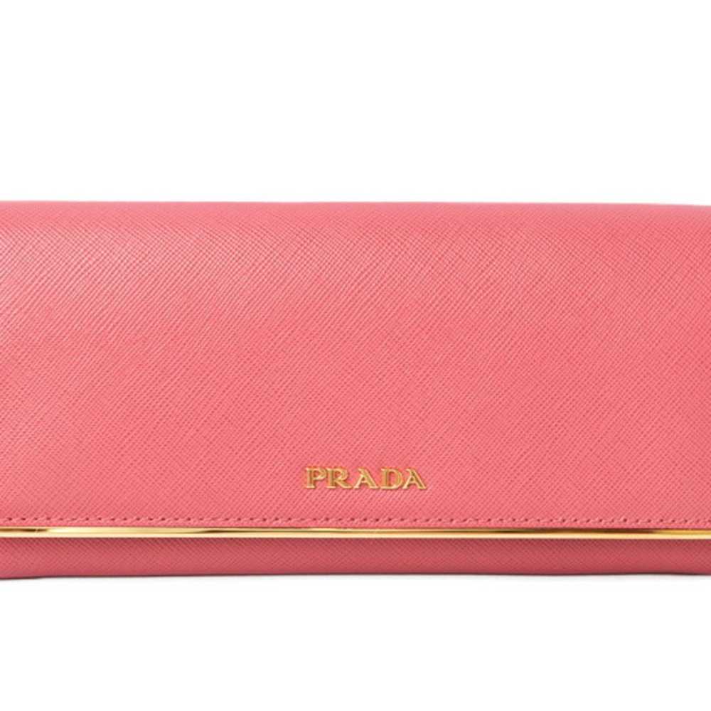 Prada Saffiano Pink Metal Wallet (Pre-Owned) - image 7