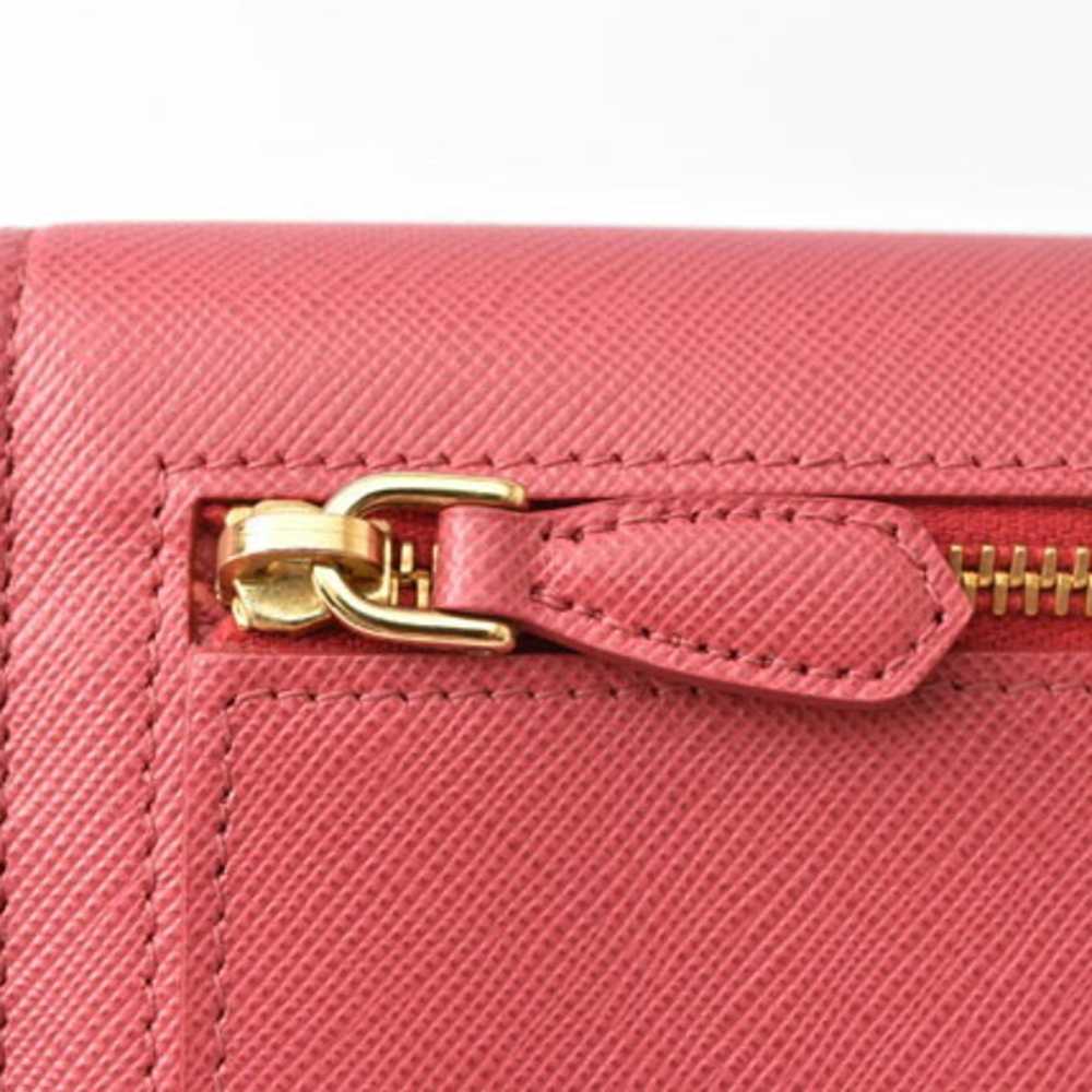 Prada Saffiano Pink Metal Wallet (Pre-Owned) - image 8