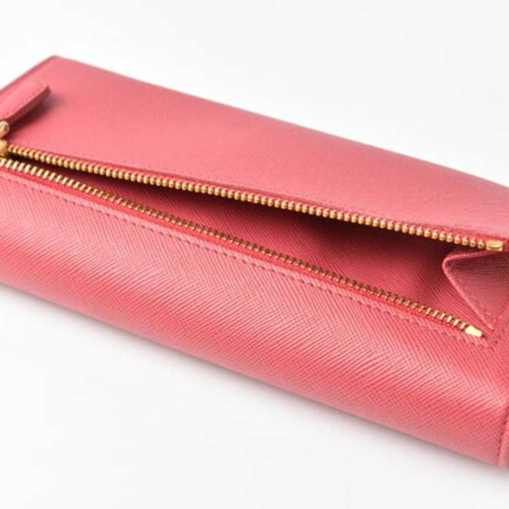 Prada Saffiano Pink Metal Wallet (Pre-Owned) - image 9