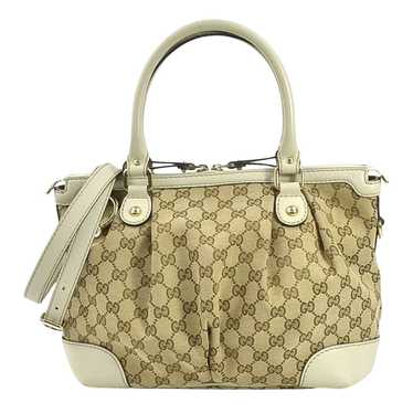 Gucci Sukey Beige Canvas Handbag (Pre-Owned)