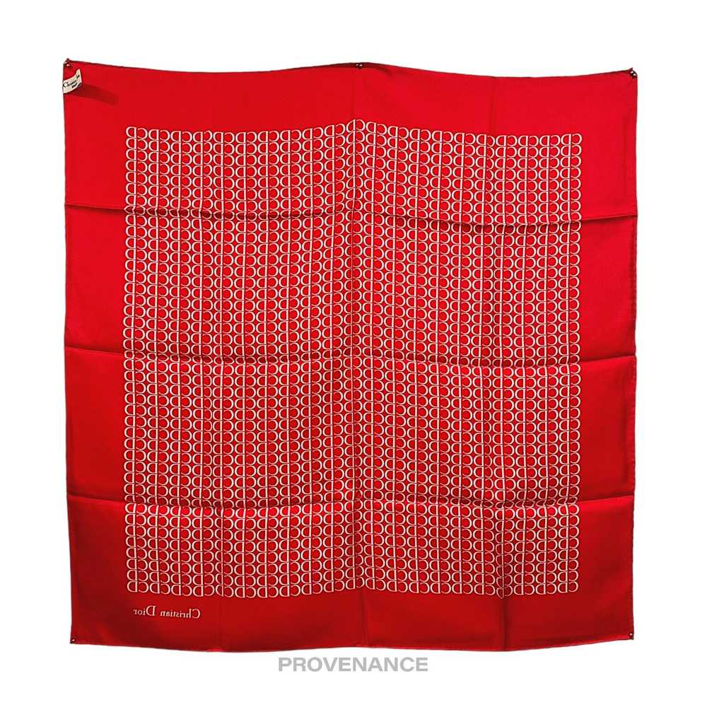 Dior 🔴 Christian Dior CD Monogram Silk Scarf 75 … - image 1