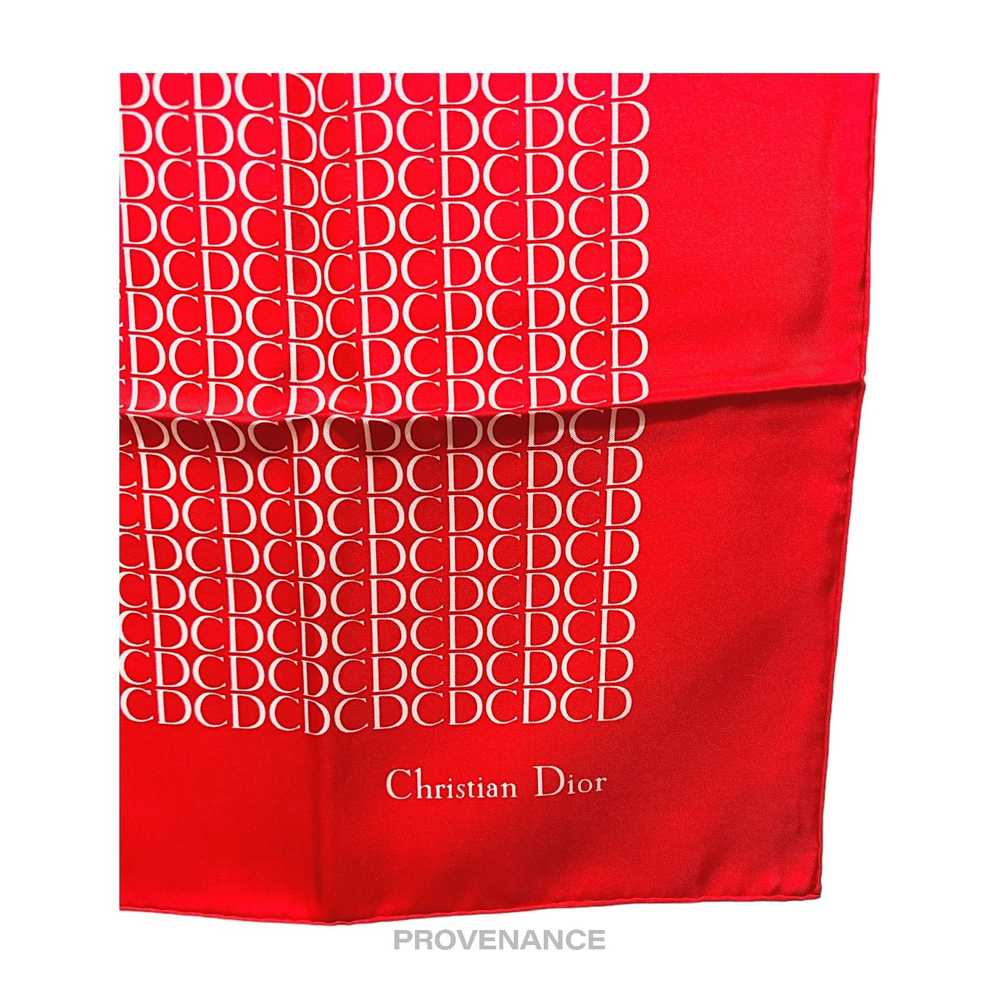 Dior 🔴 Christian Dior CD Monogram Silk Scarf 75 … - image 4