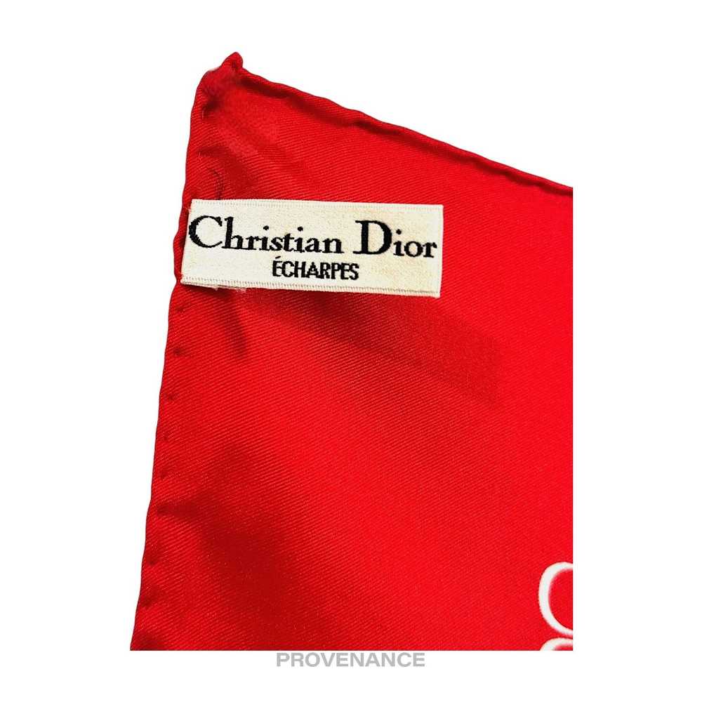 Dior 🔴 Christian Dior CD Monogram Silk Scarf 75 … - image 5